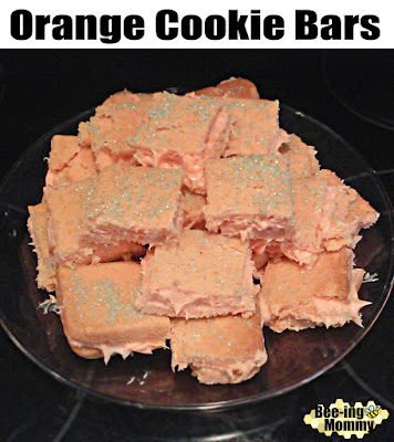 recipe, dessert, Pillsbury, cookie bar, orange cookies, orange cookie bar, orange cookie recipe, easy dessert, orange dessert, food, cookie bar dessert, cookie sandwich bars