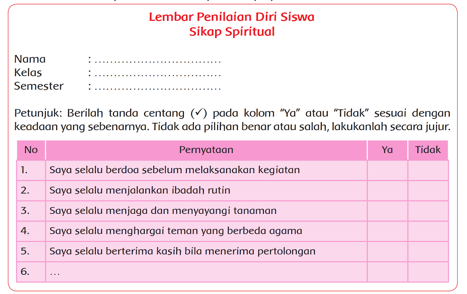 Teknik dan Instrumen  Penilaian  Kurikulum  2019 Tingkat SD 