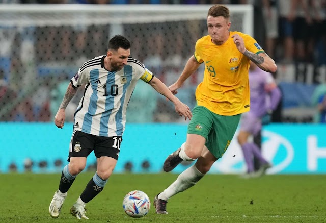 Argentina Defeated Australia 1-0 Thanks To Messi's Lightning-Fast Goal.