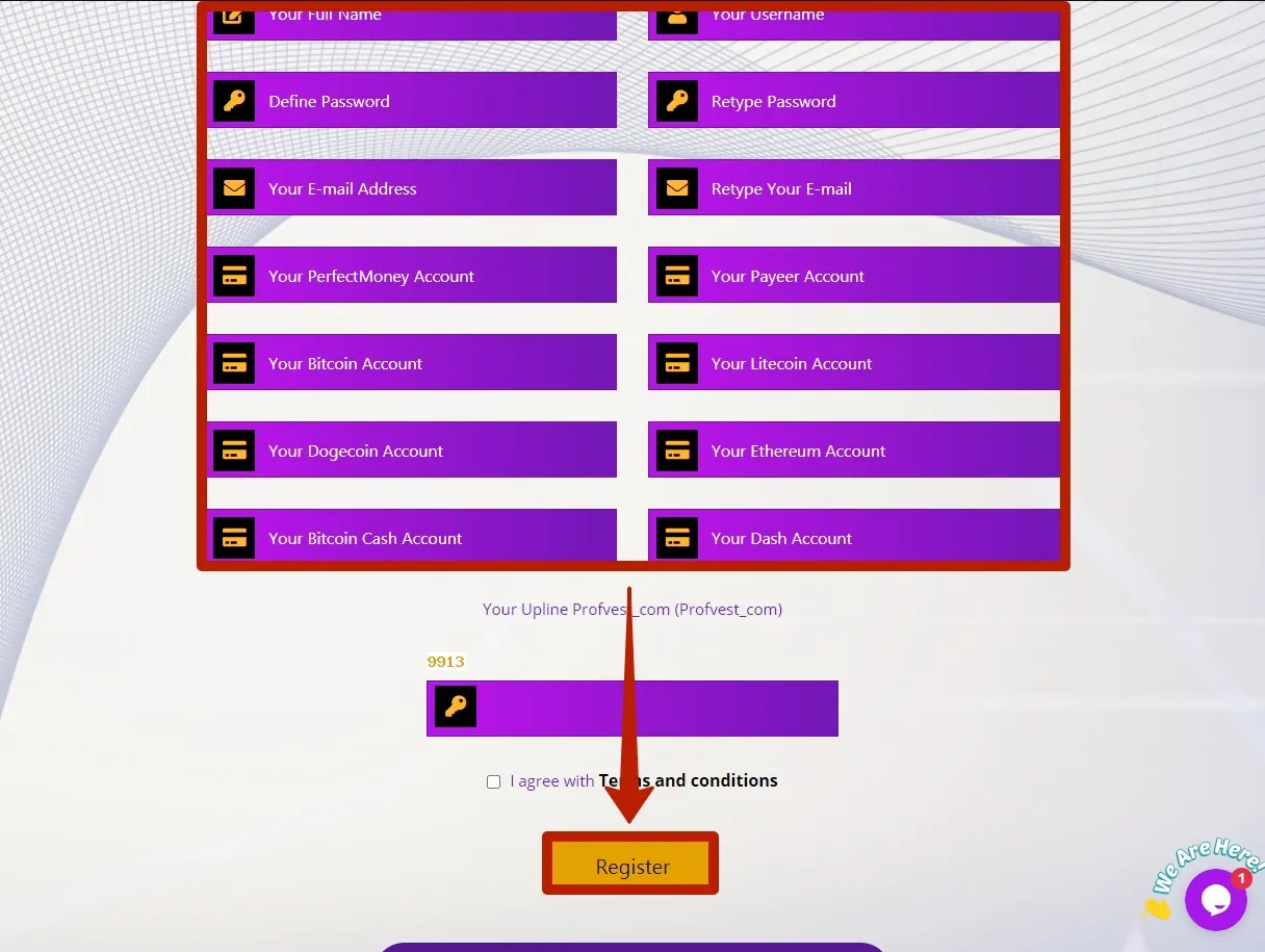 Регистрация в Instant Asset 2