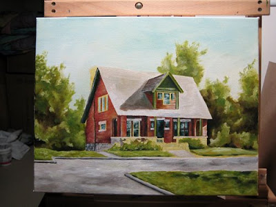 house oil painting