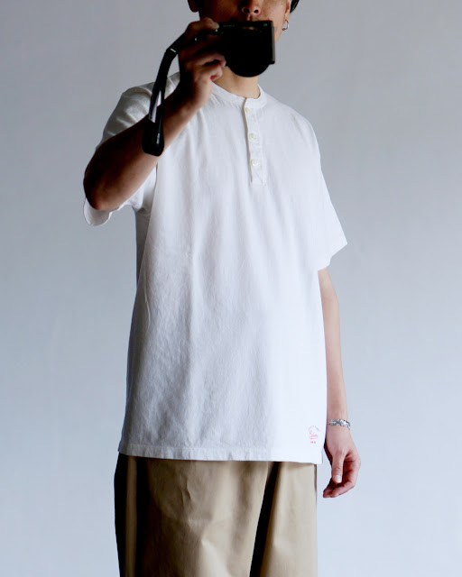 CALEE HENLEY NECK T-SHIRT 超長綿のTシャツ ヘンリーネック キャリー TRUMPS 広島のセレクトショップ 通販