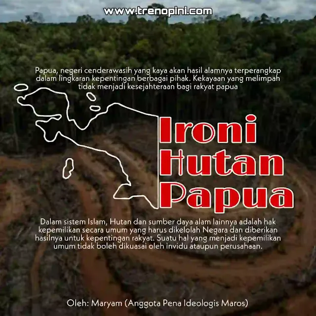 Hutan dan sumber daya alam lainnya adalah hak kepemilikan secara umum yang harus dikelolah Negara dan diberikan hasilnya untuk kepentingan rakyat. Suatu hal yang menjadi kepemilikan umum tidak boleh dikuasai oleh invidu ataupun perusahaan.