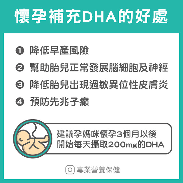 孕媽咪補充DHA有以下4種好處