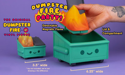 Dumpster Fire Party! Tabletop Game & Kickstarter Exclusive Vinyl Figures by 100% Soft