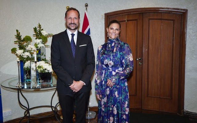 Crown Princess Victoria wore a new pespoke pink Lucia crepe dress by Swedish designer Camilla Thulin. By Malina Aimee dress