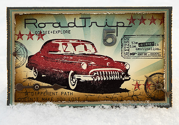 Layers of ink - Roadtrip Card Tutorial by Anna-Karin Evaldsson.