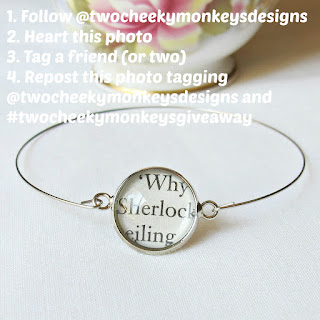 image two cheeky monkeys giveaway sherlock holmes stacking bangle bracelet