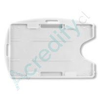 Porta credencial doble PVC blanco