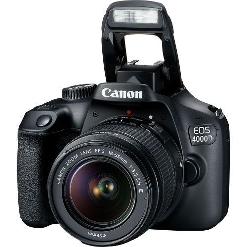 Canon EOS 4000D DSLR Camera And EF-S 18-55 Mm Lens - Black