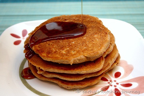 whole wheat apple pancakes