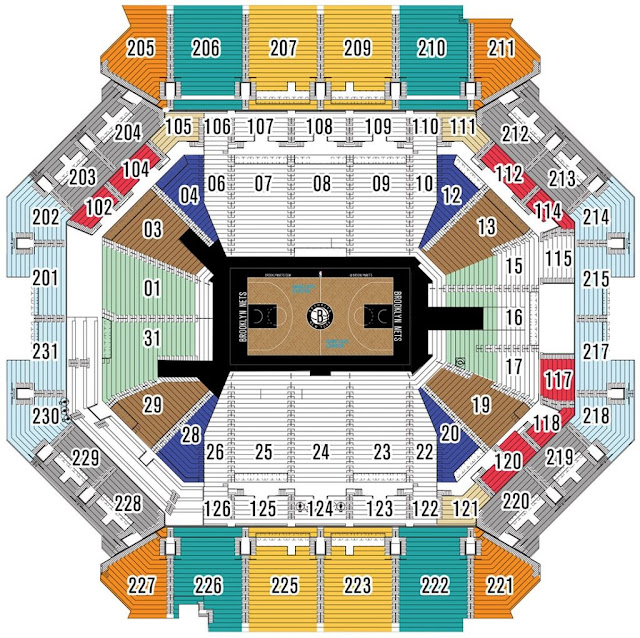 Barclays Center Seating Chart with Seat Numbers