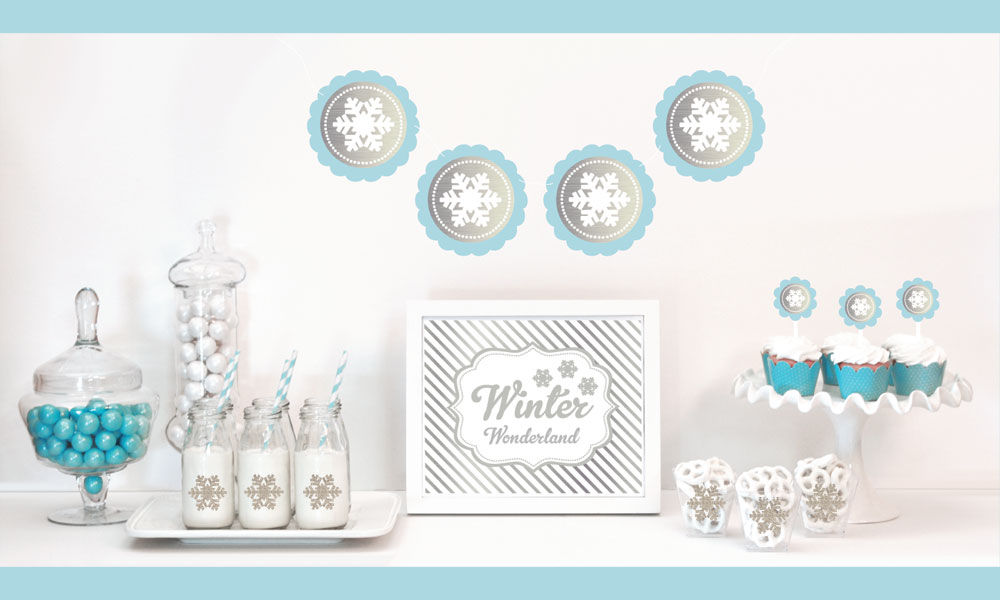 Silver Snowflake Winter Party Ideas Party Ideas Party Printables