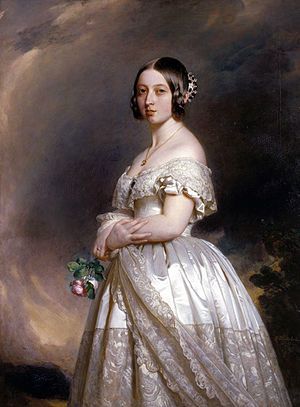 Queen Victoria in her wedding dress by Winterhalter 1842
