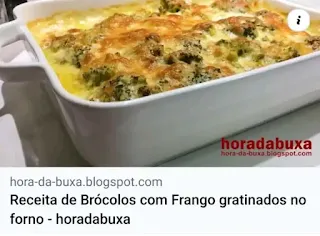 Receita de Brócolos com Frango gratinados no forno - horadabuxa