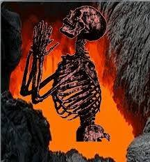 a damn skeleton man in hell