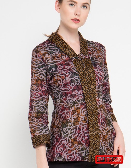 Model Baju  Batik Wanita Lengan  Panjang  Untuk Kerja Batik 