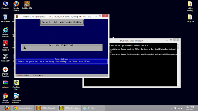 install turbo c++ in windows 8