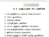  4, 5 எண்ணும் எழுத்தும் வகுப்புகளில் ஆசிரியர்களின் பணிகள்