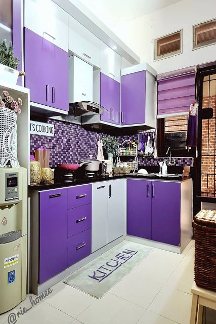 small purple kitchen designs