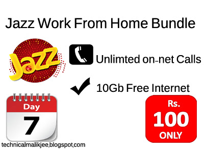 Jazz Work From Home Offer | Jazz 10 GB Package | TechnicalMalikJee