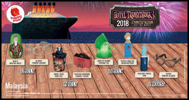 McDonalds Hotel Transylvania 3 Toys 2018 Malaysia Set of 8