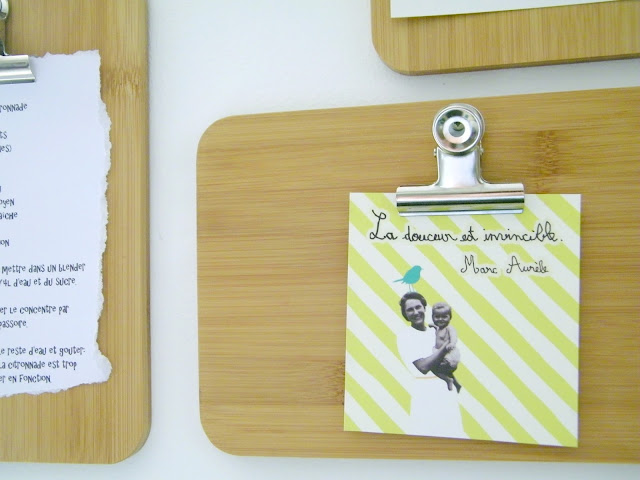 Mini bamboo clipboards - Planchettes à pince, en bambou