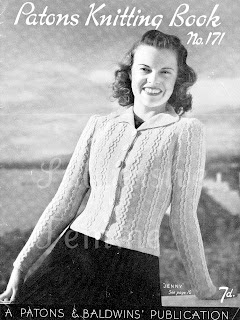 Free 1940's Knitting pattern- Jenny Cardigan