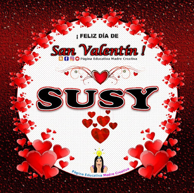 Feliz Día de San Valentín - Nombre Susy