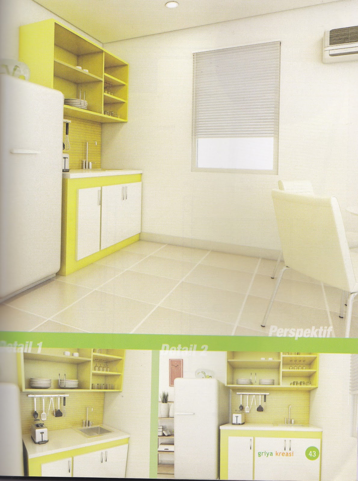 Dapur Minimalis Kuning