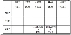 jadual terbaru sem 5