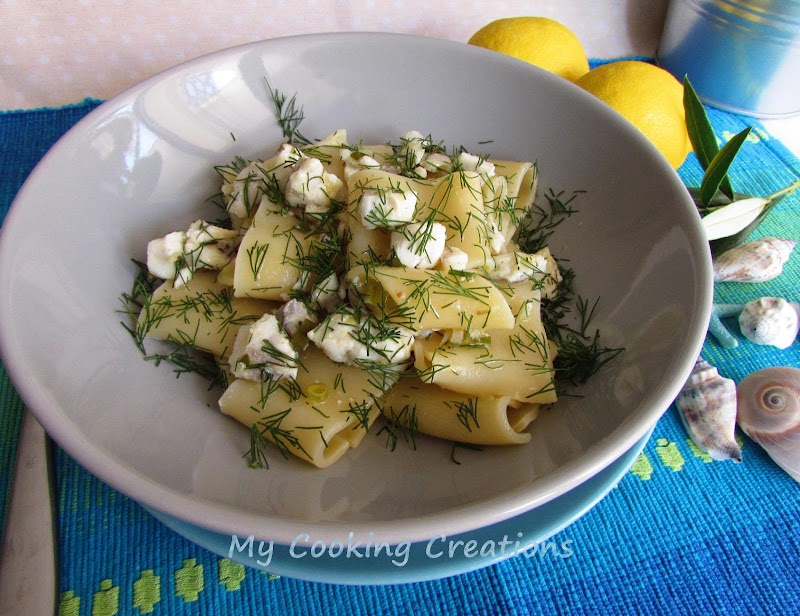 Пакери с филе от бяла риба и копър * Paccheri con merluzzo e finocchi 