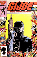 G.I. Joe: A Real American Hero Issue Number 53 - Marvel Comics 25th Anniversary Cover Artwork featuring Snake Eyes