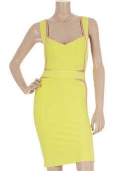 Herve Leger daffodil yellow dress bandage hong kong fashion geek