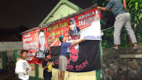 Antusias Warga Sukarela Pasang Banner Pasangan Balon Walikota Solo Gibran - Diah Warih