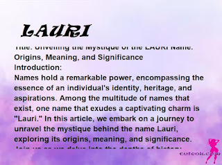 meaning of the name "LAURI"