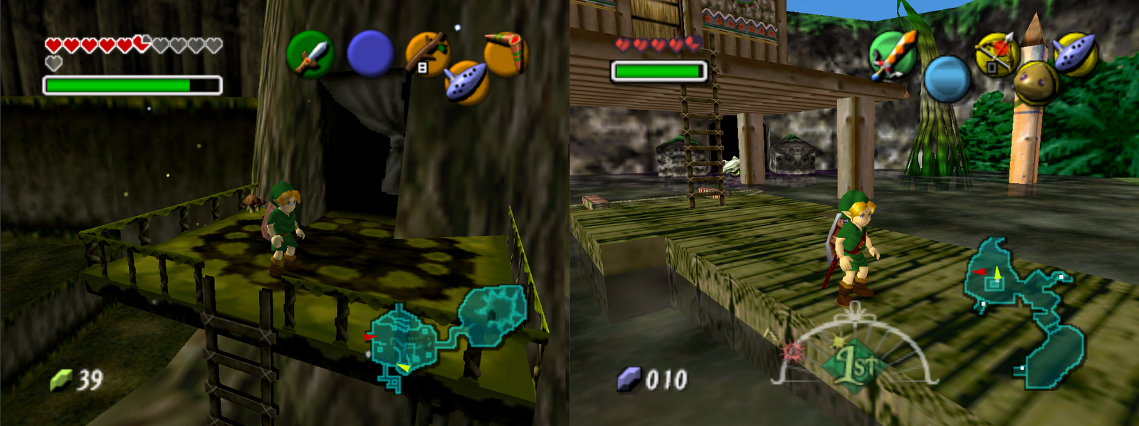 Left: Ocarina of Time; Right: Majora's Mask -- Look at the improved ...