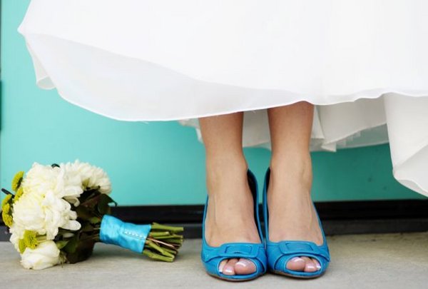 wedding shoe blue