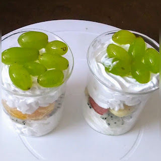 Fresh fruit dessert, fruit cream recipe, fruit cream salad, Street style fruit dessert