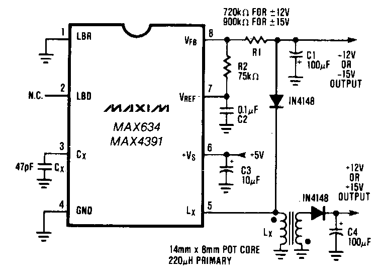 Dual Output dc-dc Converter Circuit Diagram | Electronic Circuit Diagrams & Schematics