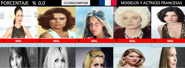 Juego de nombre de modelos y actrices francesas