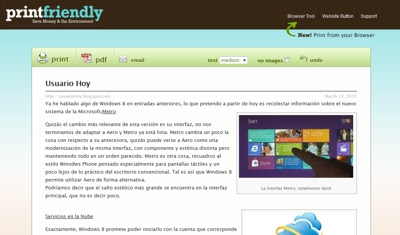 Generá un PDF de una página web o imprimila sin problemas