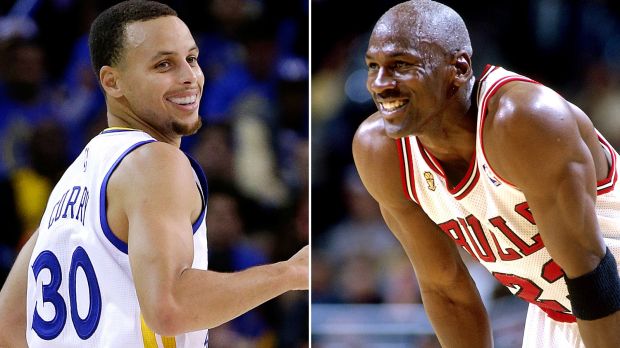 Michael Jordan y Stephen Curry