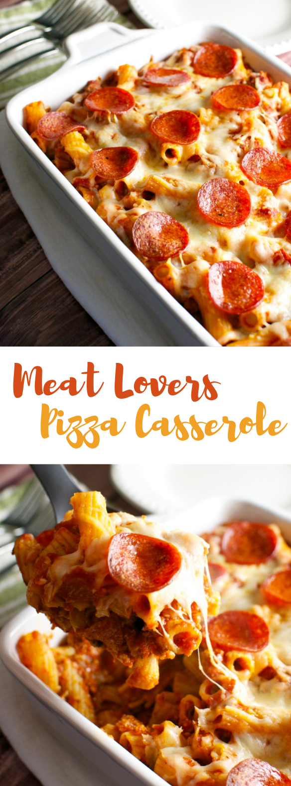 MEAT LOVERS PIZZA CASSEROLE #Pizza #Dinner