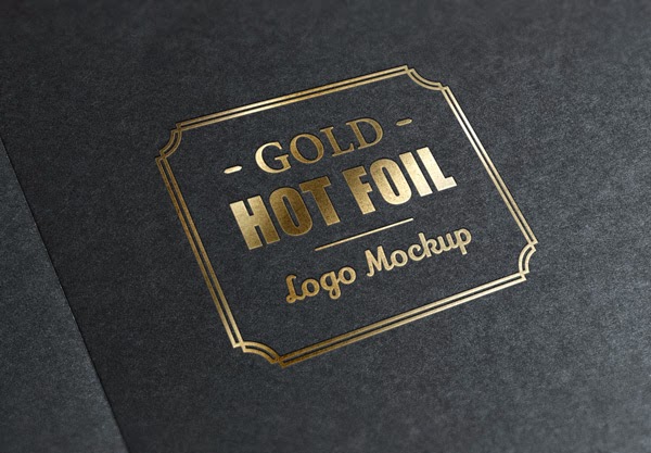 Gold Stamping Logo MockUp