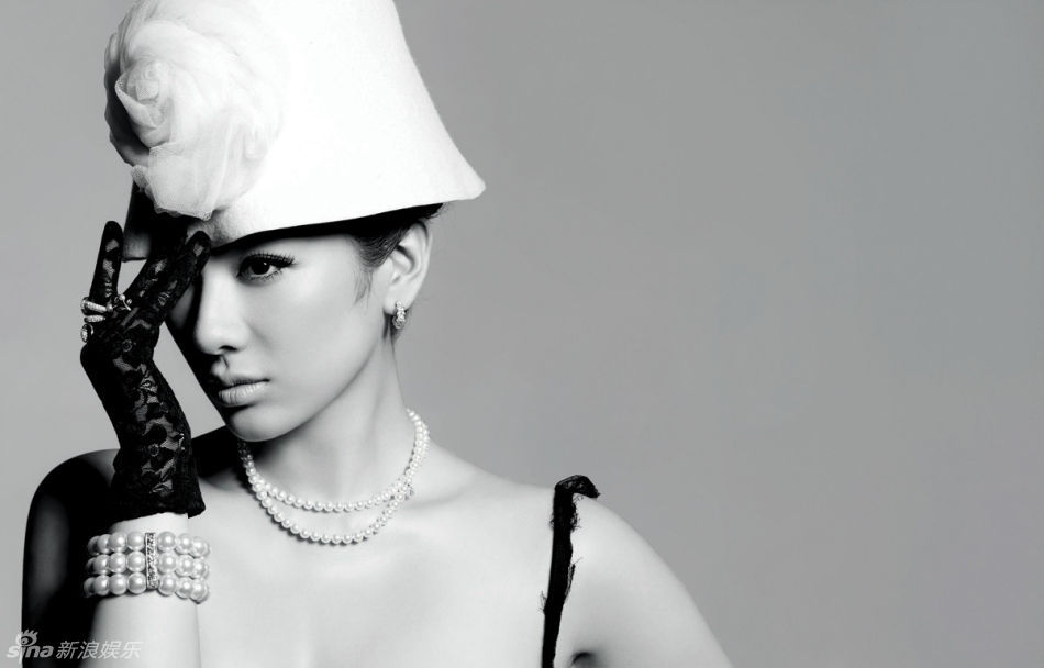 Black And White Vogue Posters. Huang Yi in Black and White