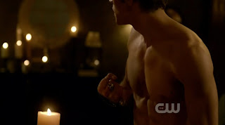 Paul Wesley Shirtless on Vampire Diaries s1e10