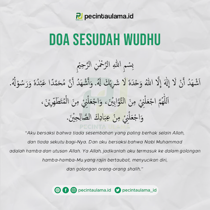 Doa Sesudah Wudhu beserta Artinya