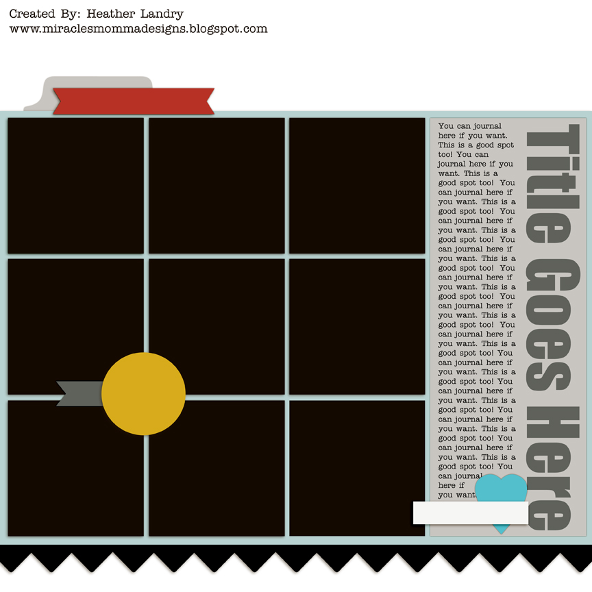 Ideas for Scrapbookers: Heather's Sketch & Template #9