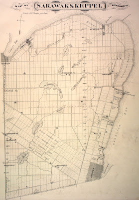 Climbing My Family Tree: Map of Keppel Twp, Grey County, Ontario, original concessions and lots.